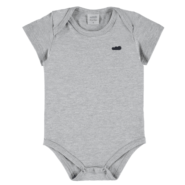 Body Bebê Marlan Mescla Silver