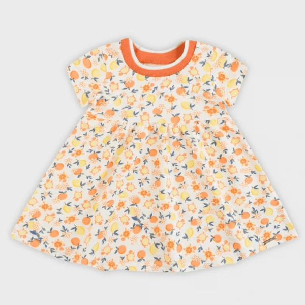 Vestido Alakazoo Bebê Amiga Tartaruga Laranja