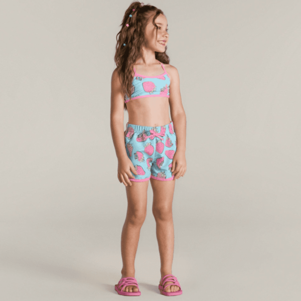 Shorts em Microfibra Infantil Moranguinho