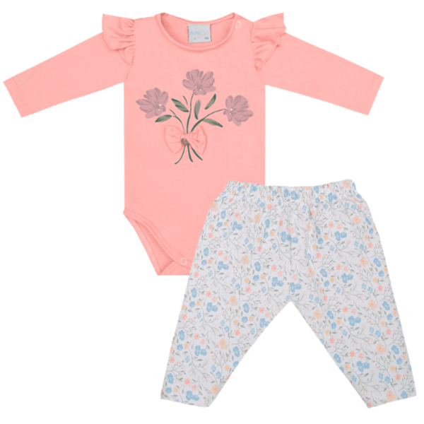 Conjunto body fem little flower
