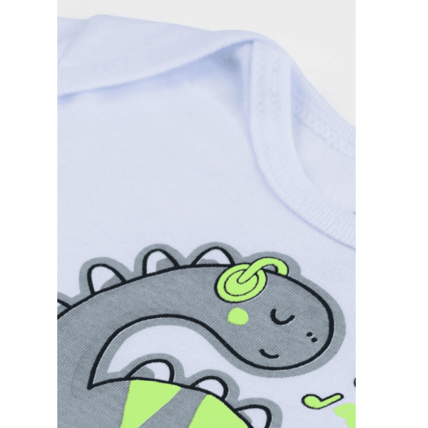 Conjunto Bebê Menino Boca Grande Dino Branco - Image 3