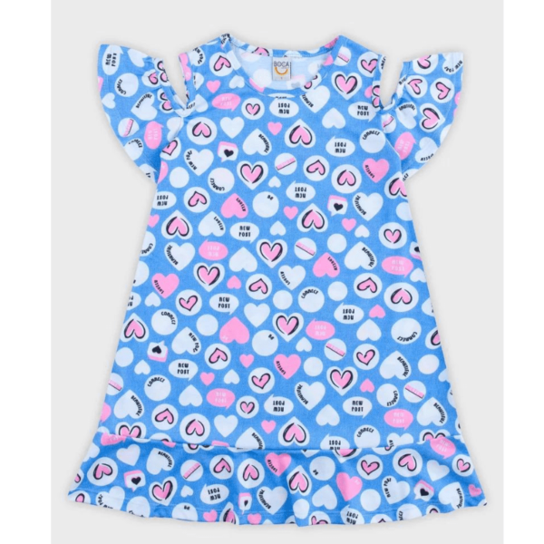 Vestido Infantil Boca Grande Malha River Azul - Image 4