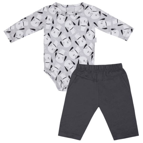 Conjunto body masc. estampado dog