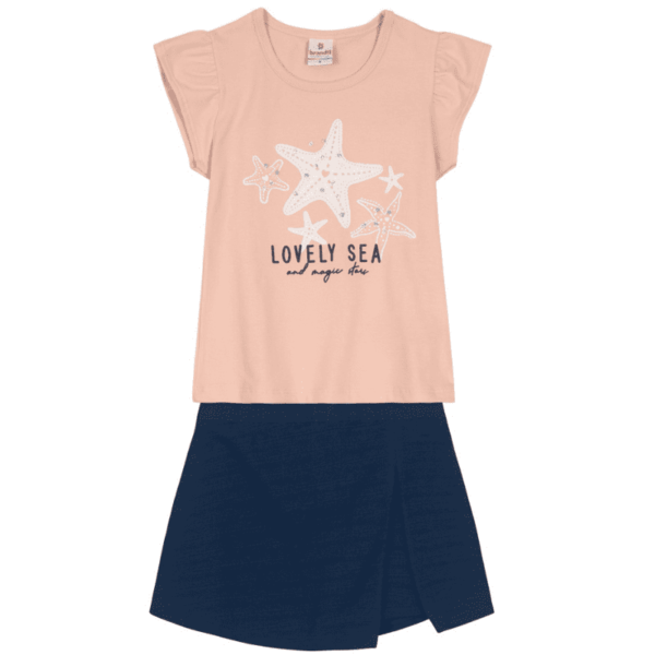 Conjunto Blusa Malha e Shorts Saia Malha - Image 2