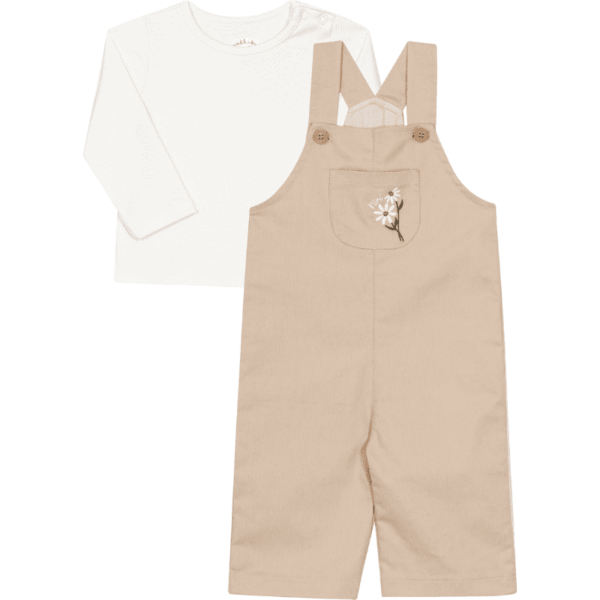 CONJUNTO BLUSA E JARDINEIRA FEMININA BEBÊ