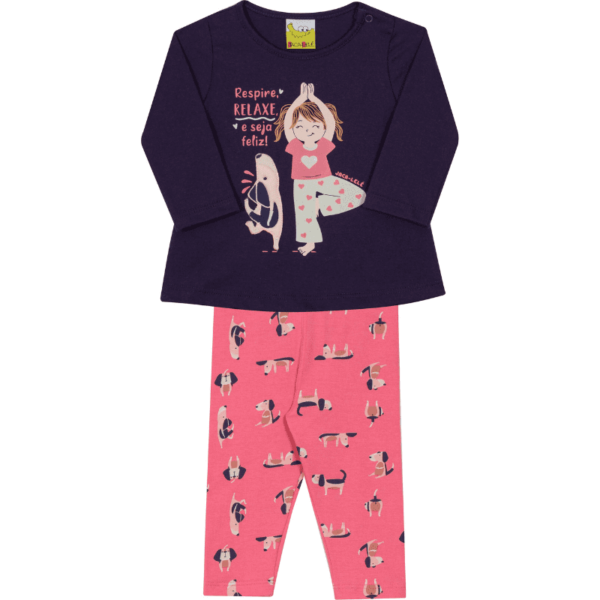 CONJUNTO BLUSA E LEGGING FEMININO BEBÊ