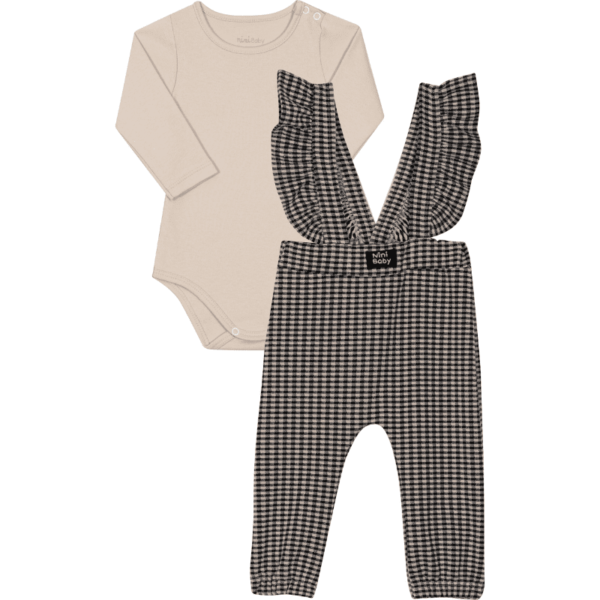 CONJUNTO BODY E JARDINEIRA FEMININO BEBÊ