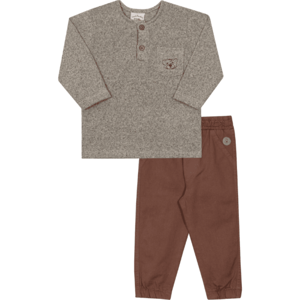 CONJUNTO CAMISETA E CALÇA MASCULINO BEBÊ