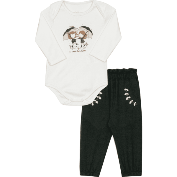 CONJUNTO BODY E CALÇA FEMININO BEBÊ