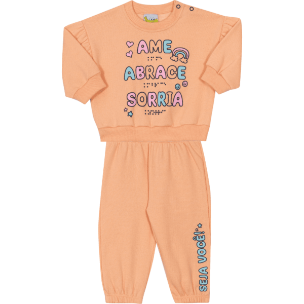 CONJUNTO CASACO E CALÇA FEMININO BEBÊ