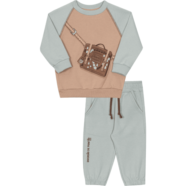 CONJUNTO CASACO E CALÇA MASCULINO BEBÊ