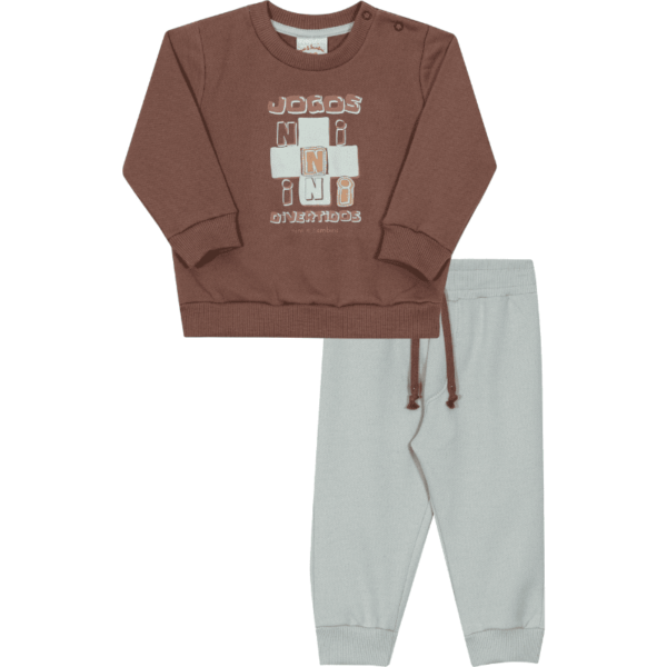 CONJUNTO CASACO E CALÇA MASCULINO BEBÊ