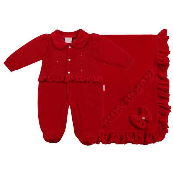SAÍDA DE MATERNIDADE FEMININO VERMELHO