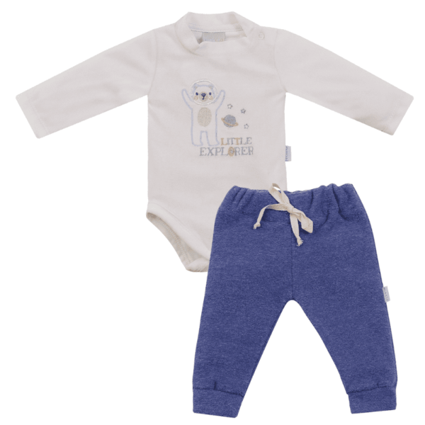 CONJUNTO BODY MASCULINO LITTLE EXPLORER AZUL