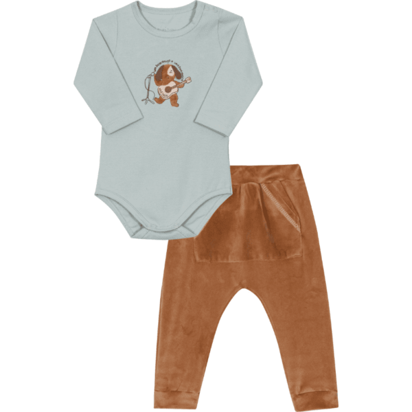 CONJUNTO BODY E CALÇA MASCULINO BEBÊ