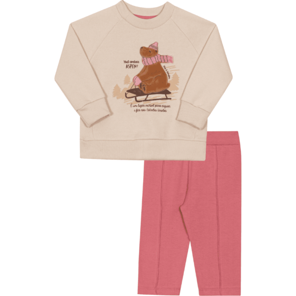 CONJUNTO CASACO E CALÇA FEMININO BEBÊ