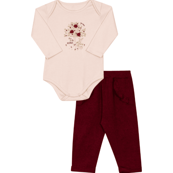 CONJUNTO BODY E CALÇA FEMININO BEBÊ