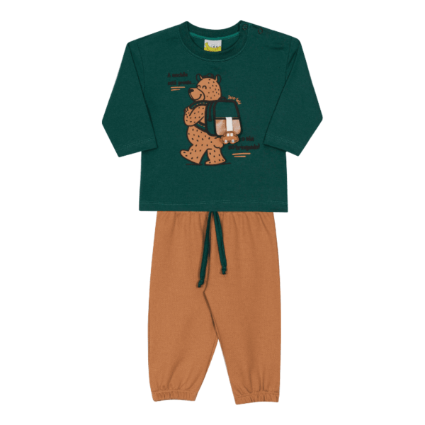 CONJUNTO CAMISETA E CALÇA MASCULINO BEBÊ