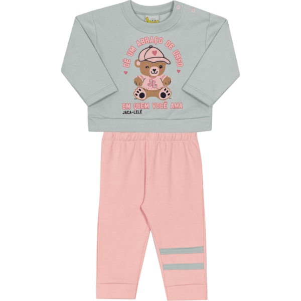 CONJUNTO CASACO E CALÇA FEMININO BEBÊ
