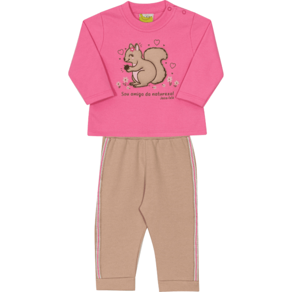 CONJUNTO CASACO E CALÇA FEMININO BEBÊ