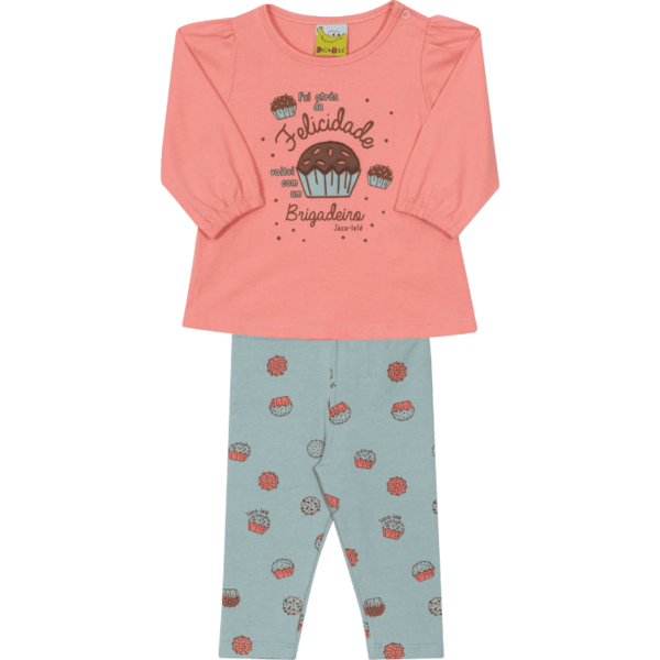 CONJUNTO BLUSA E LEGGING FEMININO BEBÊ