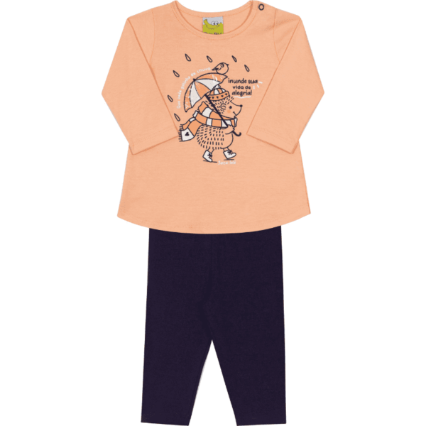 CONJUNTO BLUSA E LEGGING FEMININO BEBÊ