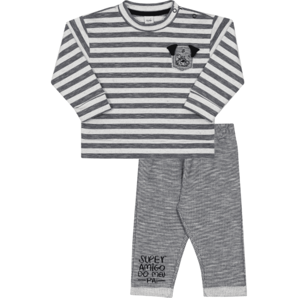 CONJUNTO CASACO E CALÇA MASCULINO BEBÊ