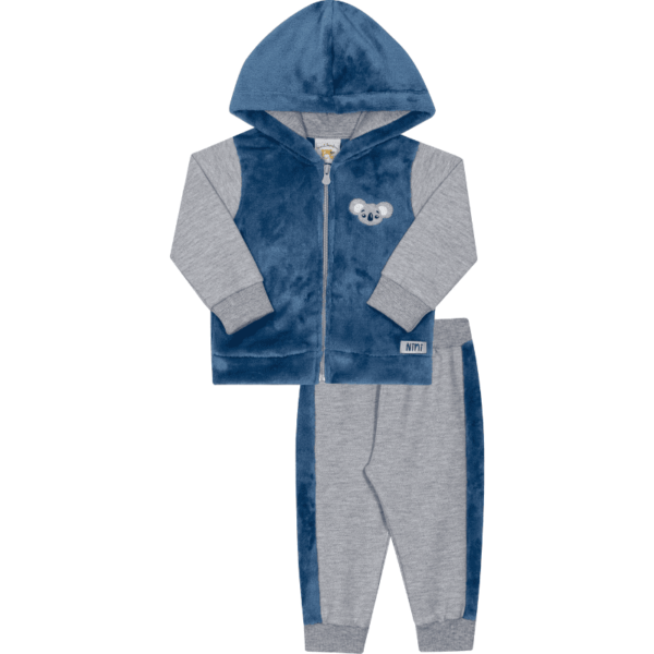 Conjunto casaco e calça masculino bebê