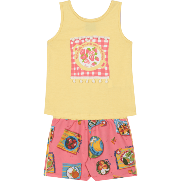 CONJUNTO BLUSA E SHORTS FEMININO