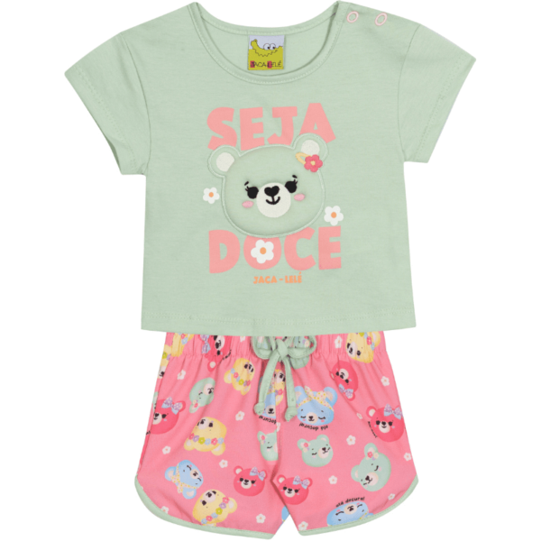 CONJUNTO BLUSA E SHORTS FEMININO