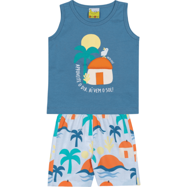 CONJUNTO REGATA E BERMUDA MASCULINO
