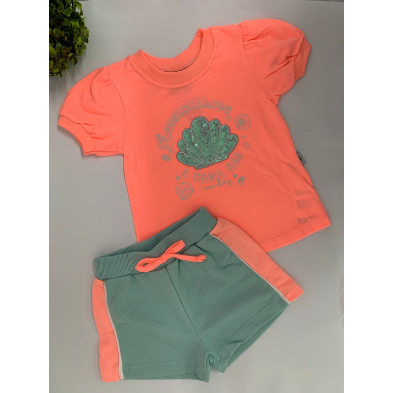 Conjunto Blusa e Shorts Feminino Bebê - Imagem 3